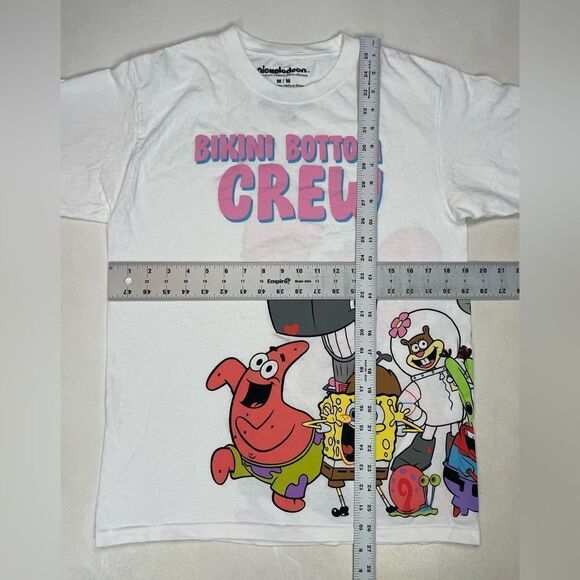 Spongebob Squarepants Bikini Bottom Crew Graphic T-shirt Women Medium White - Picture 4 of 4